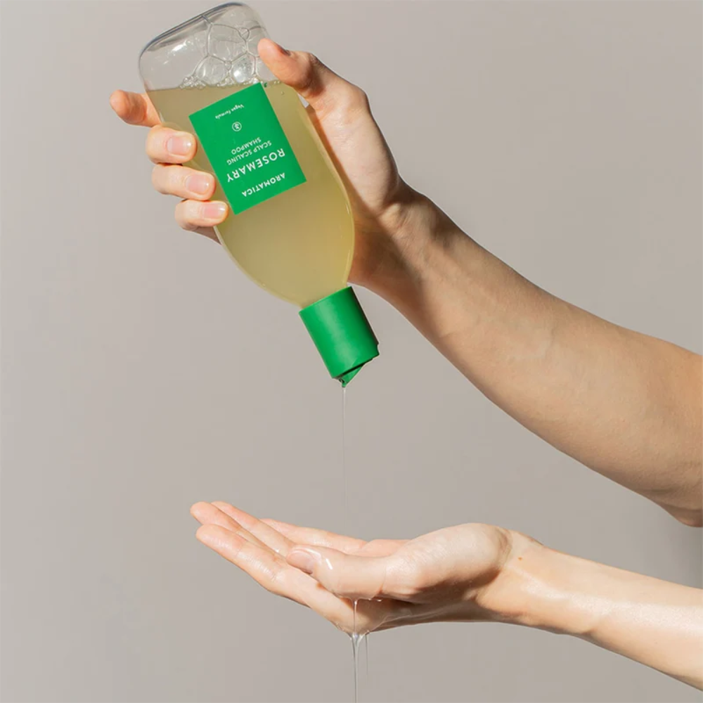 AROMATICA - Shampoing Doux Exfoliant Cuir Chevelu au Romarin
