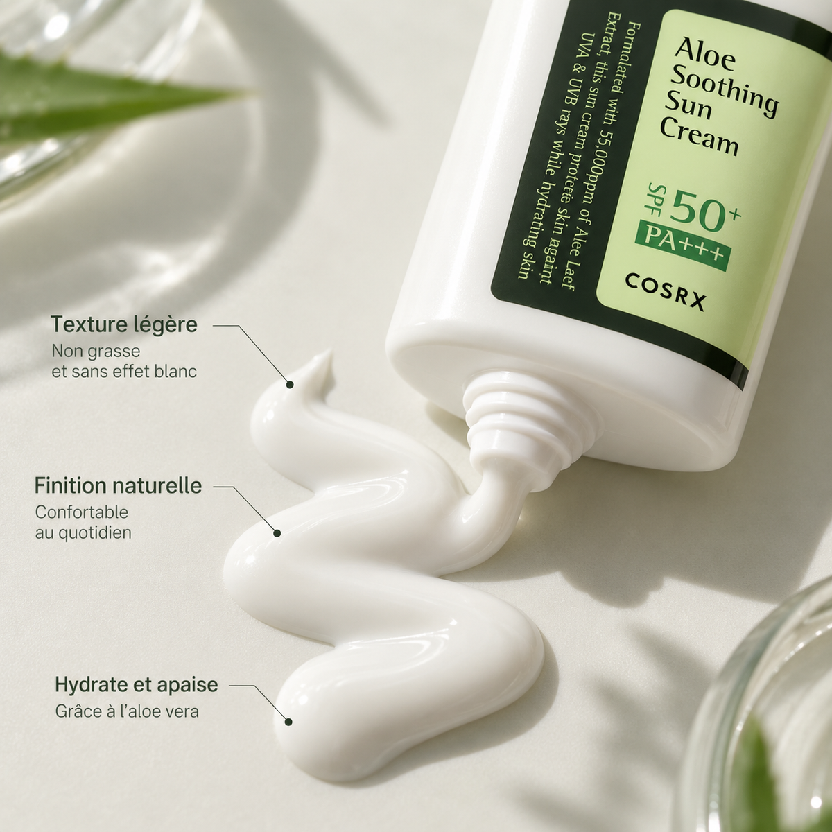 COSRX - Crème Solaire Apaisante à l'Aloe Vera