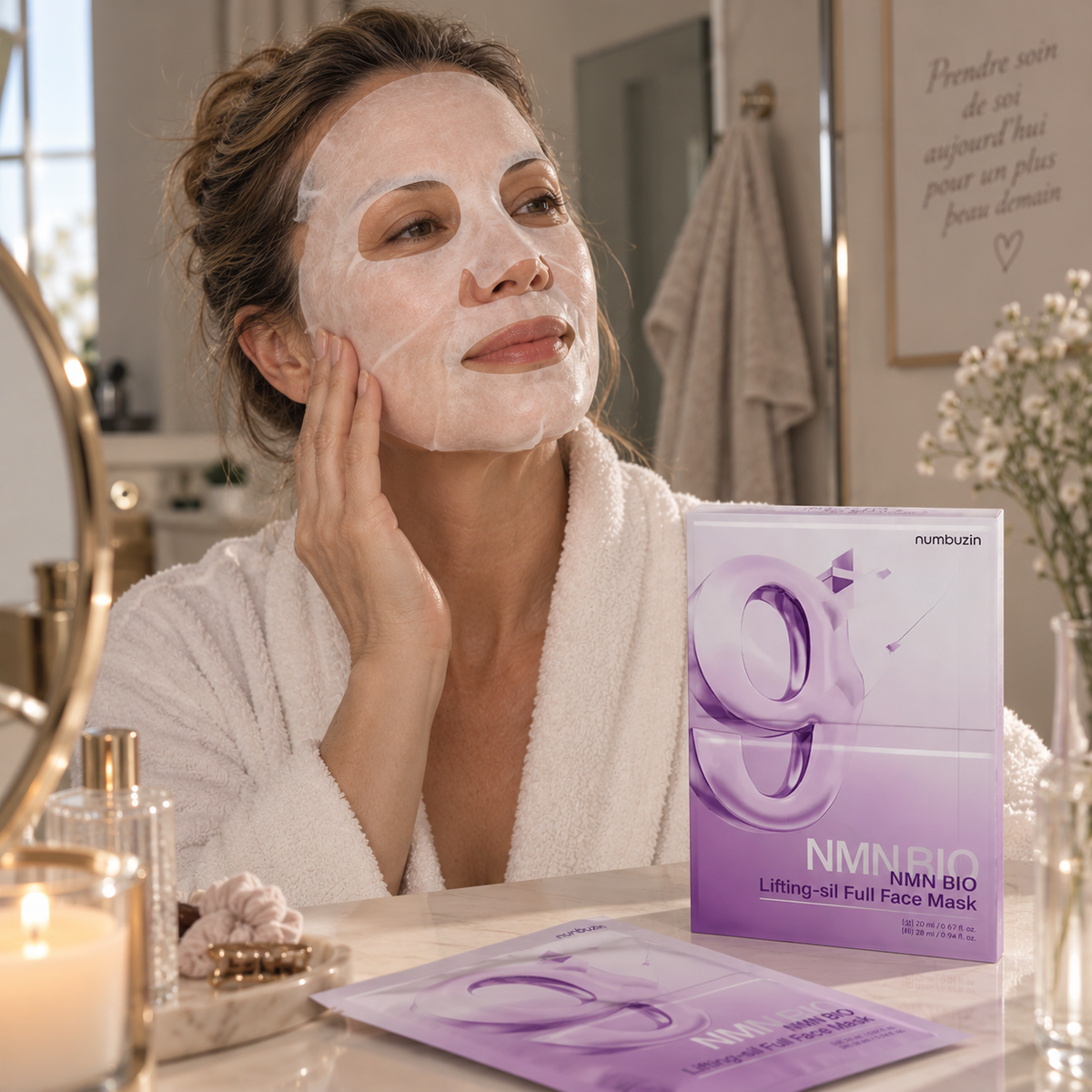 Numbuzin - Masque Visage Complet Effet Lifting No.9 NAD Bio Lifting-sil