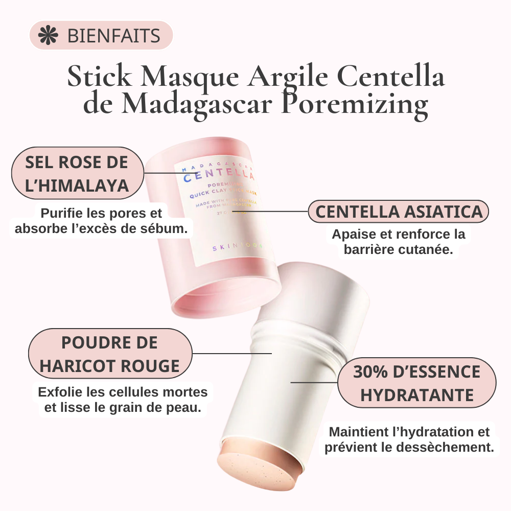 SKIN1004 - Masque en Stick Purifiant Madagascar Centella Poremizing Quick Clay