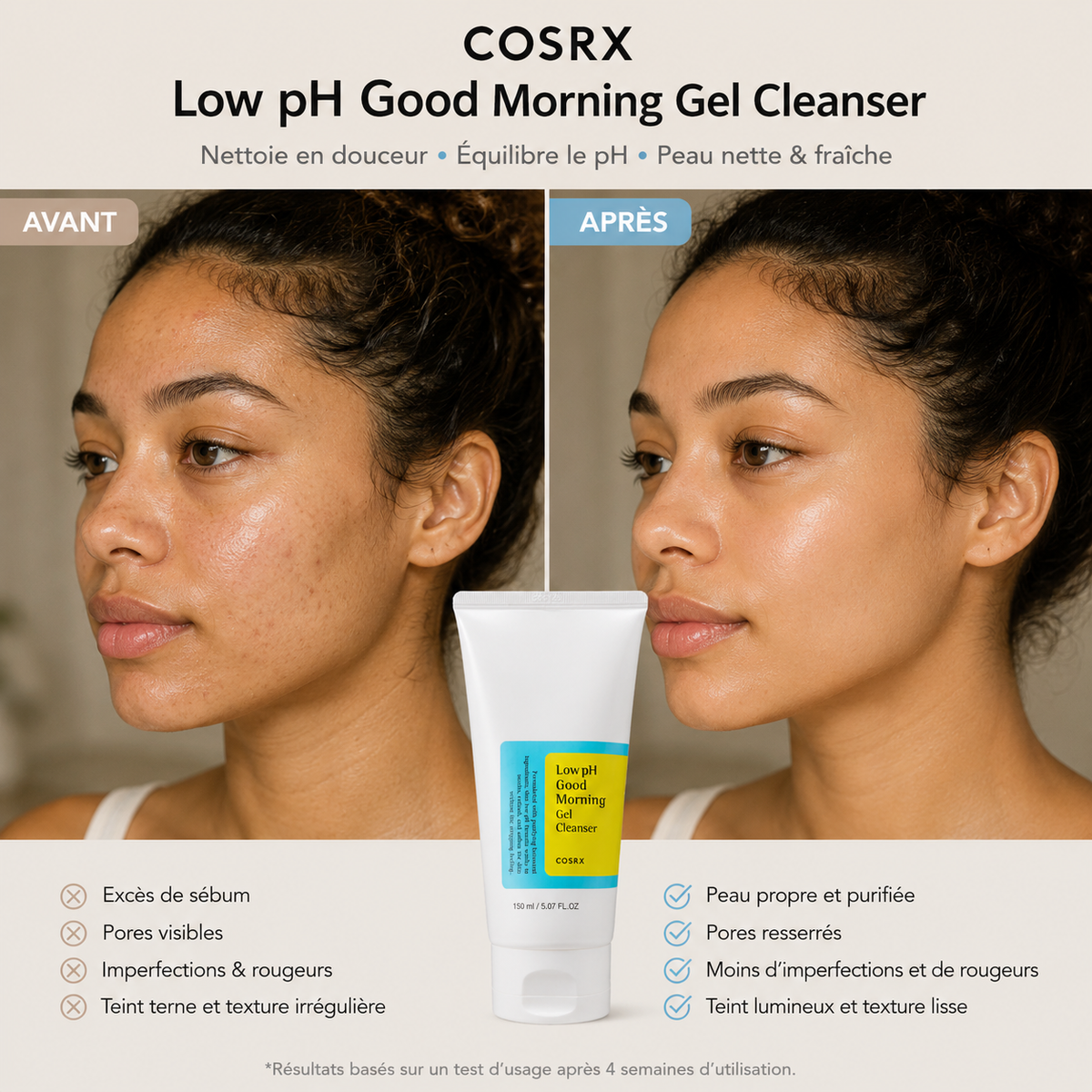 COSRX - Gel Nettoyant Doux Low pH Good Morning