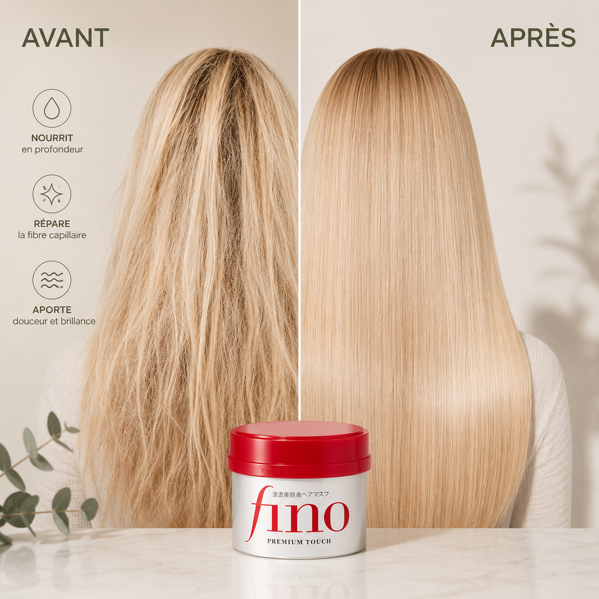 Fino Premium Touch - Masque Réparateur & Nutrition pour Cheveux Abîmés